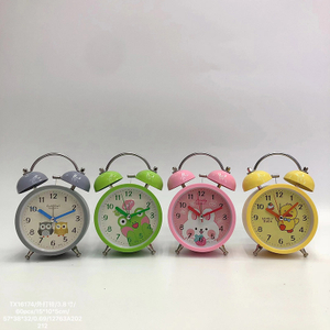 Прикроватные часы с мультяшной девушкой Silent Pink Bunny Desktop Alarm
